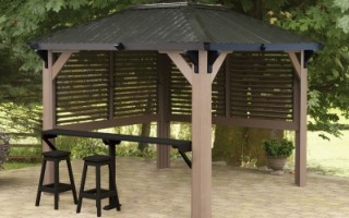 Paradise LeisureScapes is an official Visscher Gazebo Dealer. We offer open air, semi and fully enclosed gazebos, and pergolas for Regina and Saskatoon